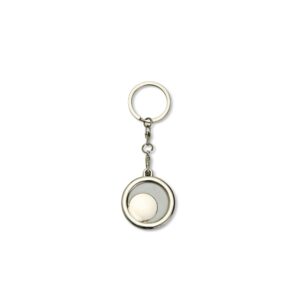 Chaveiro porta-foto em inox circular personalizado