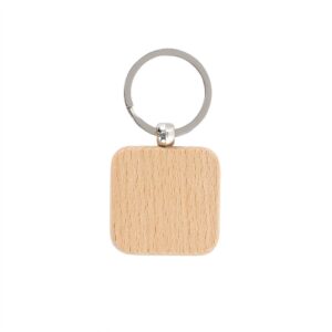 Chaveiro em madeira quadrado personalizado