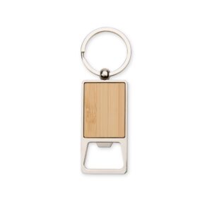Chaveiro abridor em metal retangular personalizado