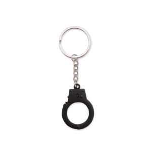 Chaveiro em metal formato algema personalizado