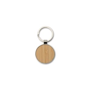 Chaveiro em metal com bambu arredondado personalizado