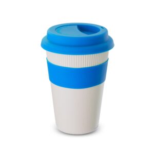 Copo em fibra de bambu com tampa silicone 450ml personalizado