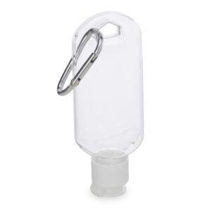 Frasco plástico 55ml com mosquetão personalizado