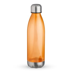Garrafa plástica translúcida 700ml com base alumínio personalizada