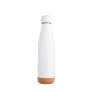 Garrafa térmica em inox com cortiça 500ml personalizada