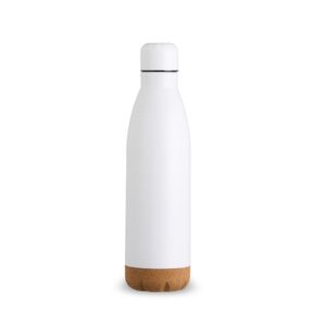Garrafa térmica em inox com cortiça 500ml personalizada