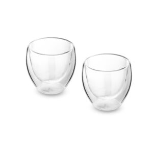 Kit copos vidro borossilicato 70ml 2 peças personalizado