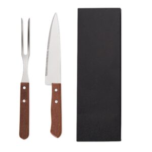 Kit churrasco 2 peças em estojo kraft personalizado