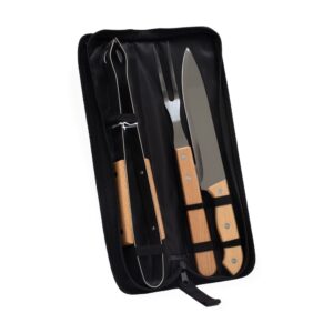Kit churrasco 3 peças em inox personalizado