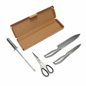 Kit churrasco 4 peças em inox personalizado