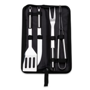 Kit churrasco 4 peças em estojo de nylon personalizado