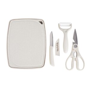 Kit cozinha 3 peças em palha de trigo e inox personalizado