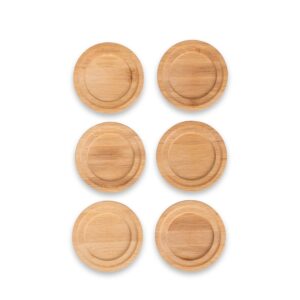 Kit Porta-copos Bambu 6 Peças