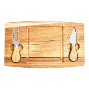 Kit queijo 3 peças com tábua quadrada personalizado