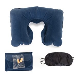 Kit viagem com travesseiro máscara e protetor auricular personalizado