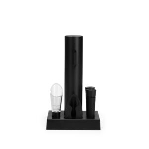 Kit vinho 6 peças com saca-rolhas elétrico personalizado