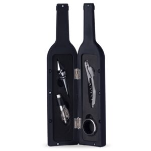 Kit vinho 4 peças formato garrafa personalizado