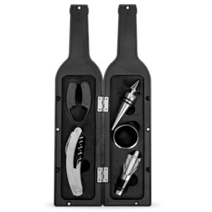Kit vinho 5 peças formato garrafa personalizado