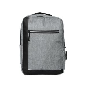 Mochila em poliéster com detalhes sintéticos personalizada