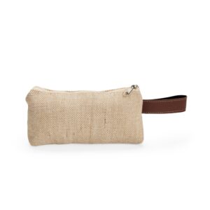 Necessaire juta compacta personalizada