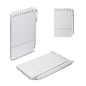 Caderno de bolso A6 com caneta antibacteriana personalizado