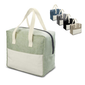 Bolsa térmica em linho e lona personalizada