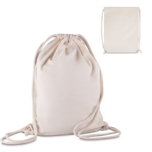 Sacola mochila em algodão 145g personalizada
