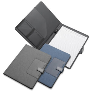Pasta executiva almofadada com caderno A4 personalizada