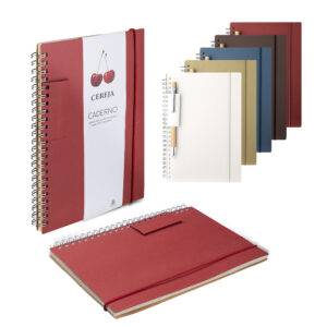 Caderno A5 capa em papel reciclado personalizado
