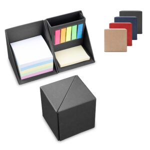 Mini caderno cubo 10x10cm com sticky notes personalizado