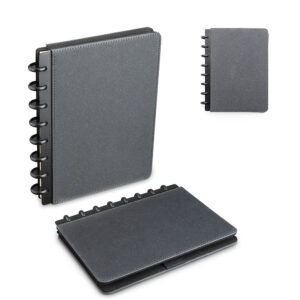 Caderno B5 capa em PU com porta cartões personalizado