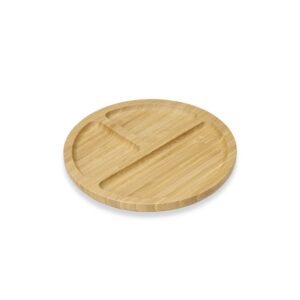 Petisqueira bambu pequena com divisórias personalizada