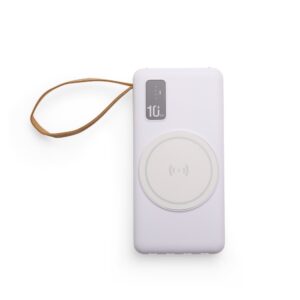 Power bank 10000mah com indução e cabo personalizado