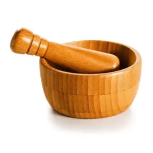 Amassador de temperos em bambu 10cm personalizado