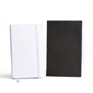Kit caderneta bolso 10x16cm com caneta personalizado - branco