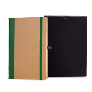 Caderneta A5 personalizada - bege/verde