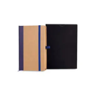 Caderneta de bolso 10x16cm personalizada - bege/azul