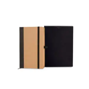 Caderneta de bolso 10x16cm personalizada - bege/preto