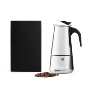 Cafeteira italiana em inox 350ml personalizada