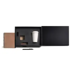 Kit Escritório Ecológico com Caderno, Copo e Caneta personalizado