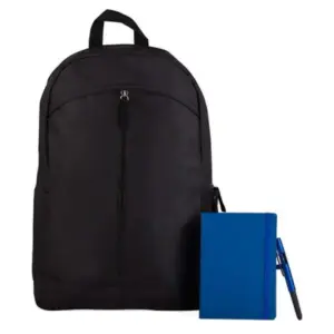 Kit caderneta bolso 10x16cm com caneca e caneta personalizado - azul