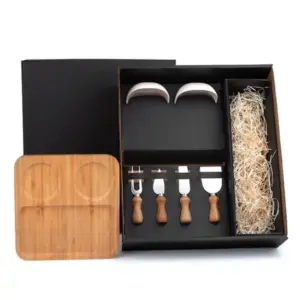 Kit para petisco com espaço para garrafa 7 peças personalizado