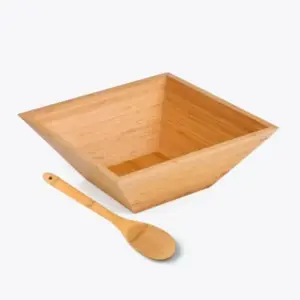 Conjunto para servir em bambu 2 peças personalizado