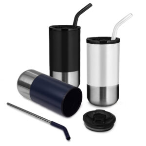 Copo inox com canudo 550ml personalizado