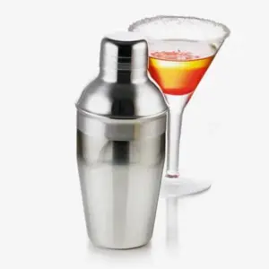 Coqueteleira em inox escovado 350ml personalizada