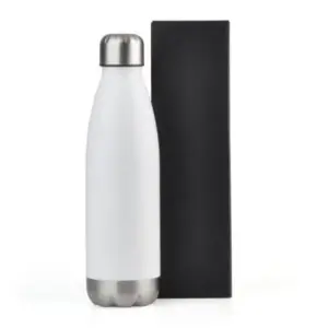 Garrafa em inox branca 750ml personalizada