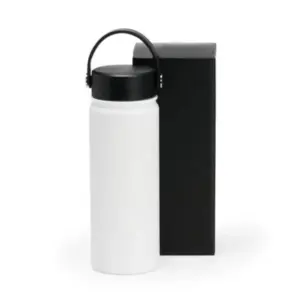 Garrafa dupla camada em inox branca 550ml personalizada