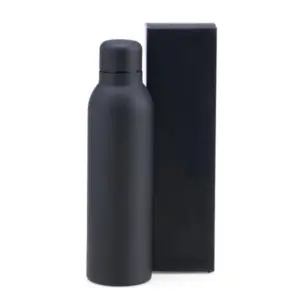 Garrafa em inox parede dupla preta 470ml personalizada