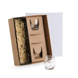 Jogo 4 copos para whisky 330ml com porta copo personalizado