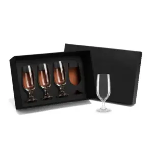 Jogo 4 copos taça de vidro para cerveja 300ml personalizado